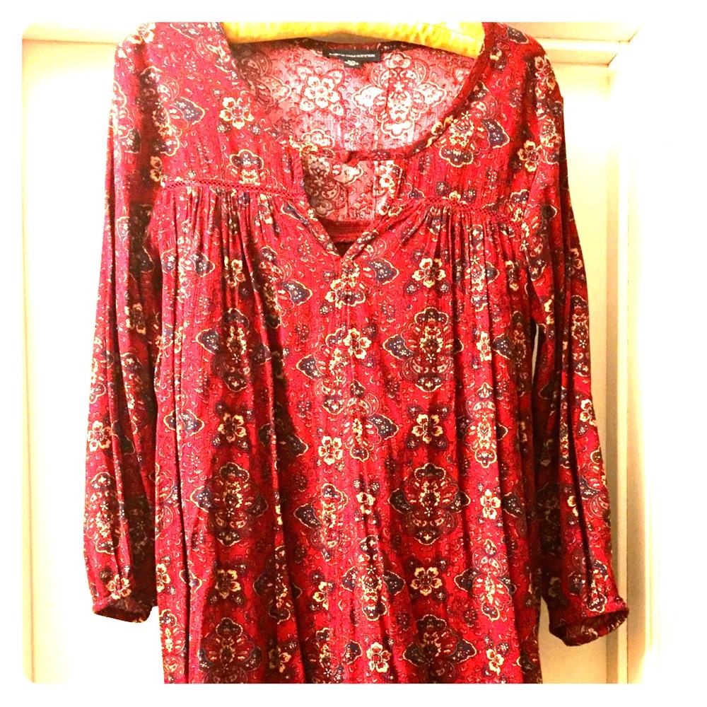 American Eagle Mini Peasant Dress